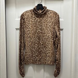 ZIMMERMANN Espionage Leopard Turtleneck SZ 1.